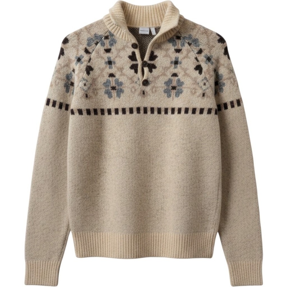 Fair Isle Sweater Womens Small Alpaca Folk Cowgirl Holiday Chunky Apres Ski